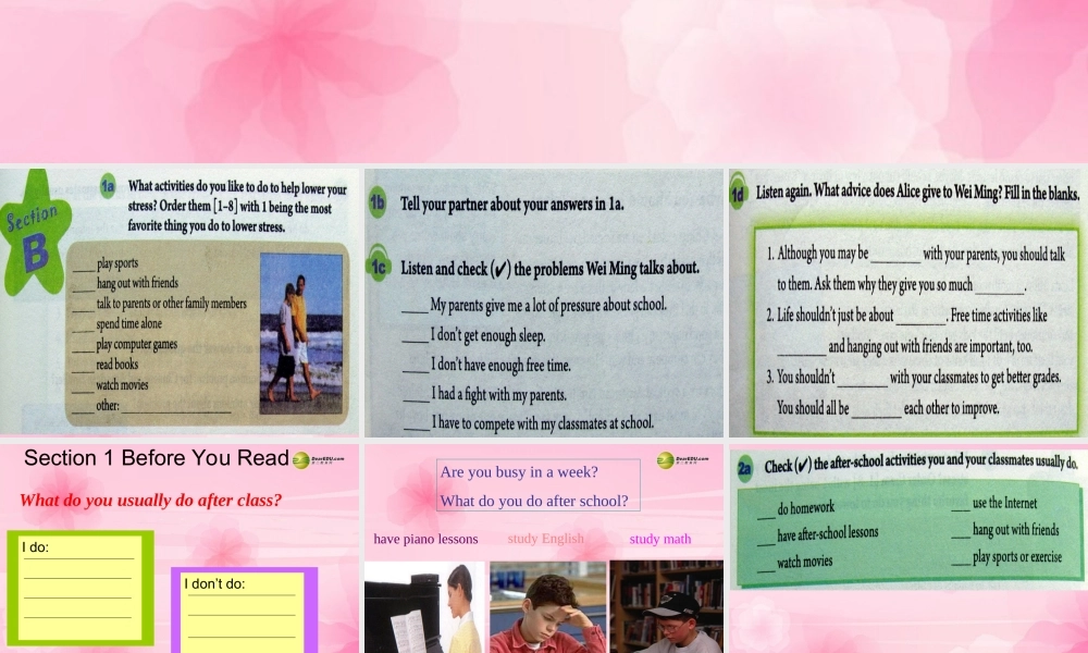 八年级英语下册《Unit4 Why don’t you talk to your parents Section B》课件 .ppt