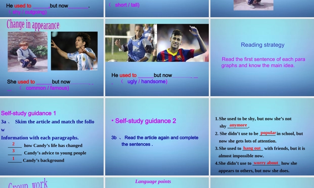四川省三台中学九年级英语全册 Unit 4 I used to be afraid of the dark Section A（3a-3b）课件.ppt