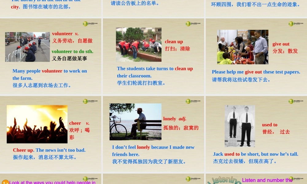 季八年级英语下册 Unit 2 I'll help to clean up the city parks Section A 课件1 .ppt