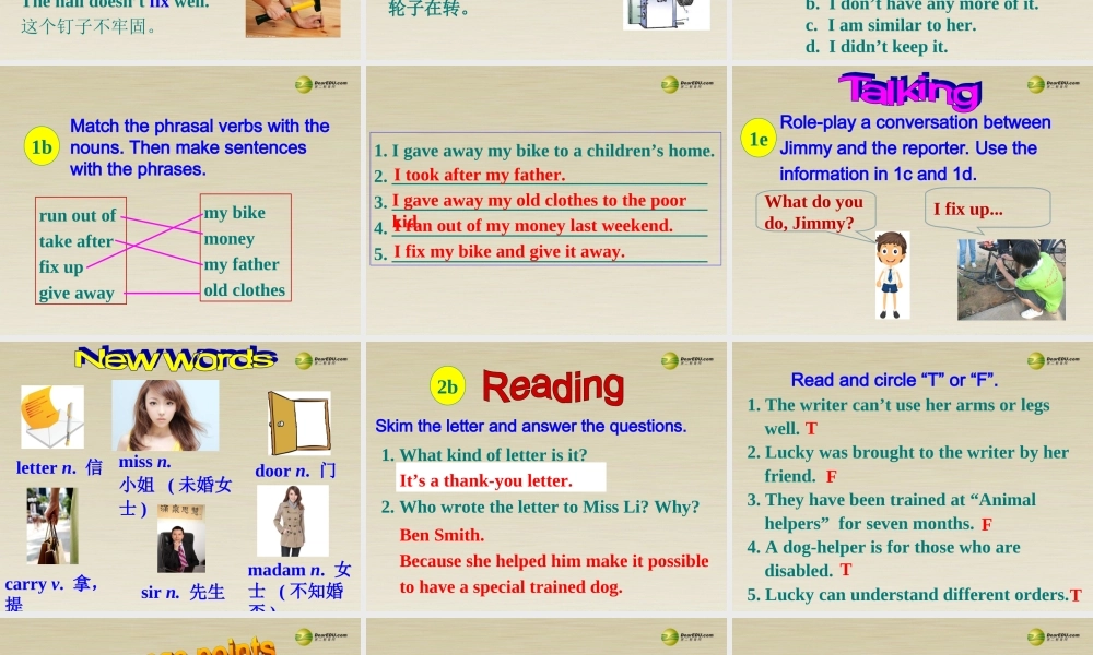 季八年级英语下册 Unit 2 I'll help to clean up the city parks Section B 课件1 .ppt