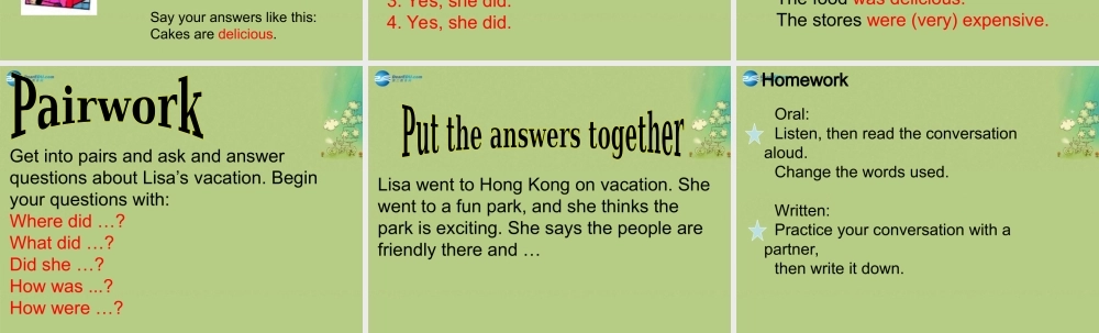 宁夏海原县李俊中学八年级英语上册 Unit 1 Where did you go on vacation（第3课时）课件.ppt