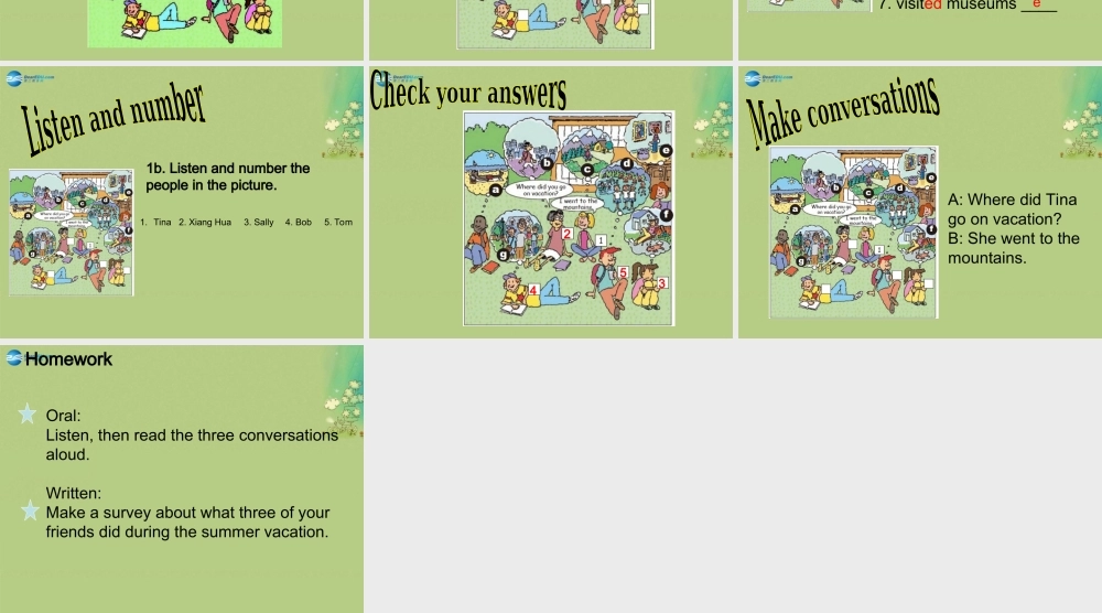 宁夏海原县李俊中学八年级英语上册 Unit 1 Where did you go on vacation（第1课时）课件.ppt