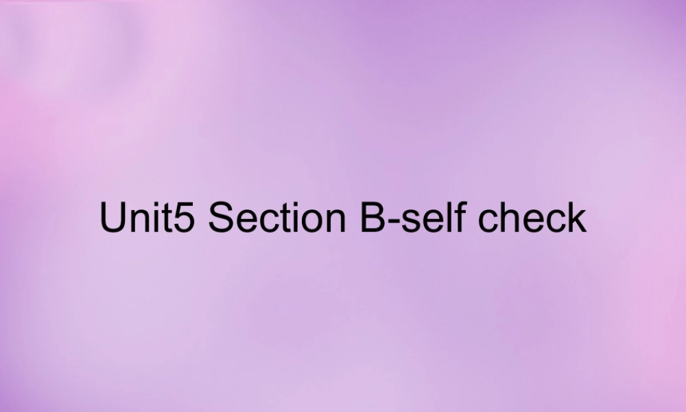 山东省无棣县第一实验学校八年级英语上册 Unit 5 Do you want to watch a game show Section B（2b-selfcheck）课件.ppt