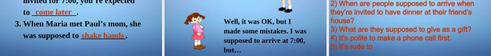 山东省滕州市滕西中学九年级英语全册 Unit 10 You’re supposed to shake hands Section A（1a-2d）课件.ppt