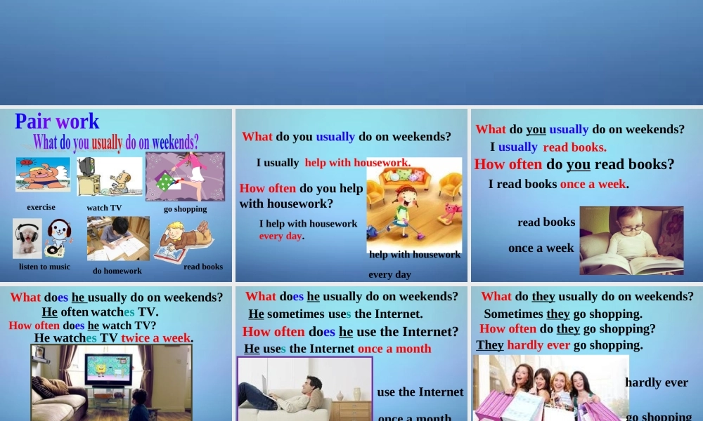 山东省肥城市汶阳镇初级中学八年级英语上册 Unit 2 How often do you exercise Section A（1a-2c）课件.ppt