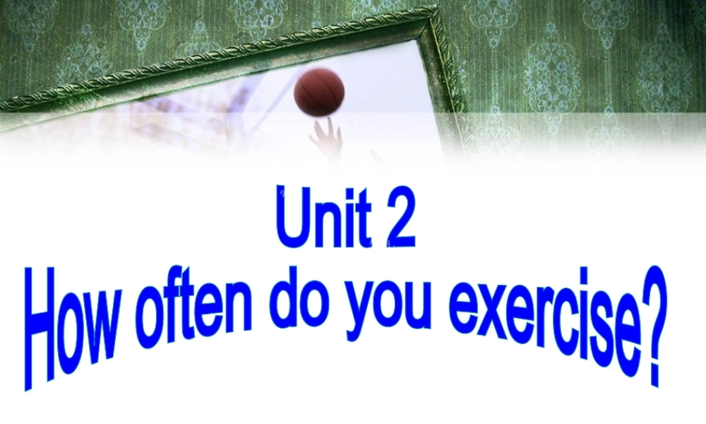 山东省肥城市汶阳镇初级中学八年级英语上册 Unit 2 How often do you exercise？课件.ppt