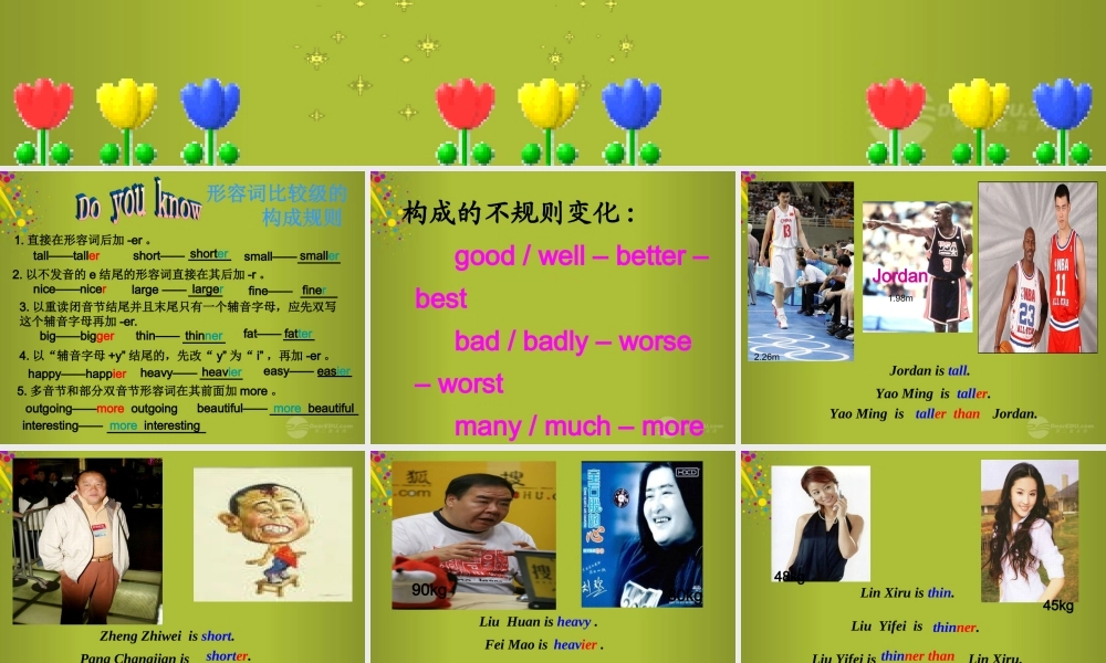 山东省青岛市即墨市长江中学八年级英语上册 Unit 3 I’m more outgoing than my sister sectionA课件 .ppt