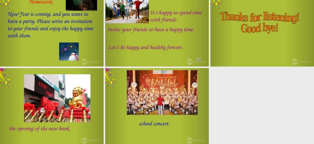 山东省青岛市即墨市长江中学八年级英语上册 Unit 9Can you come to my birthday party Section B 3a-selfcheck课件.ppt