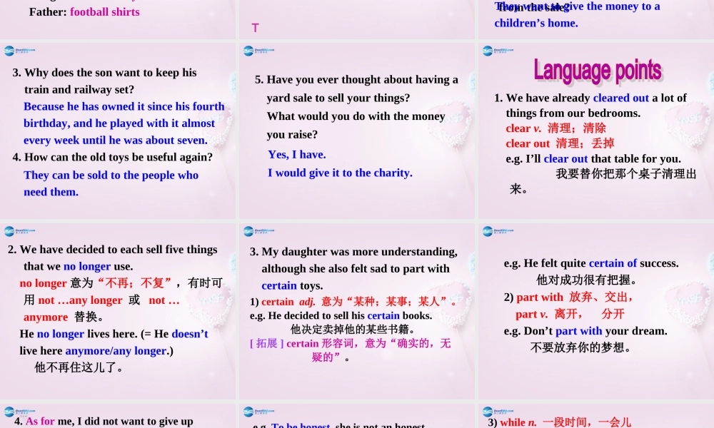 山东省青岛市经济技术开发区育才初级中学八年级英语下册 Unit 10 I’ve had this bike for three years（第2课时）课件 .ppt