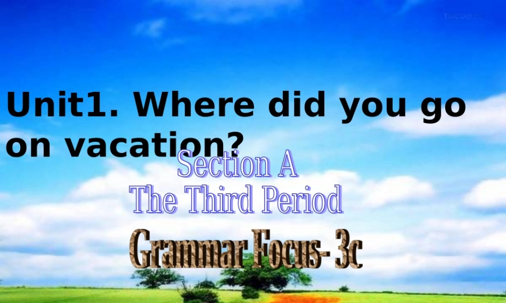 广东省东莞市石碣镇四海之星学校八年级英语上册 Unit 1 Where did you go on vacation课件3.ppt