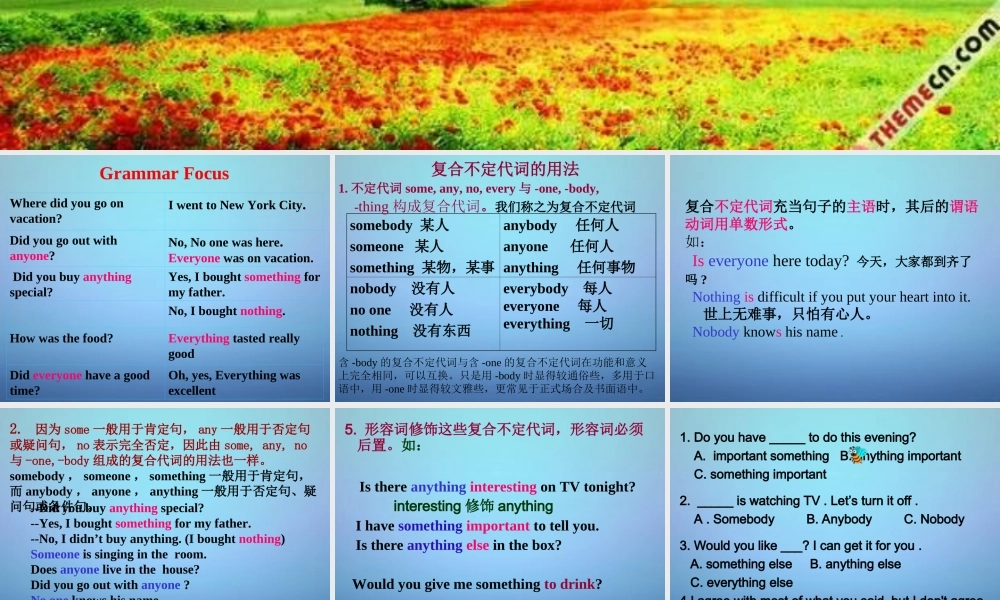 广东省东莞市石碣镇四海之星学校八年级英语上册 Unit 1 Where did you go on vacation课件3.ppt