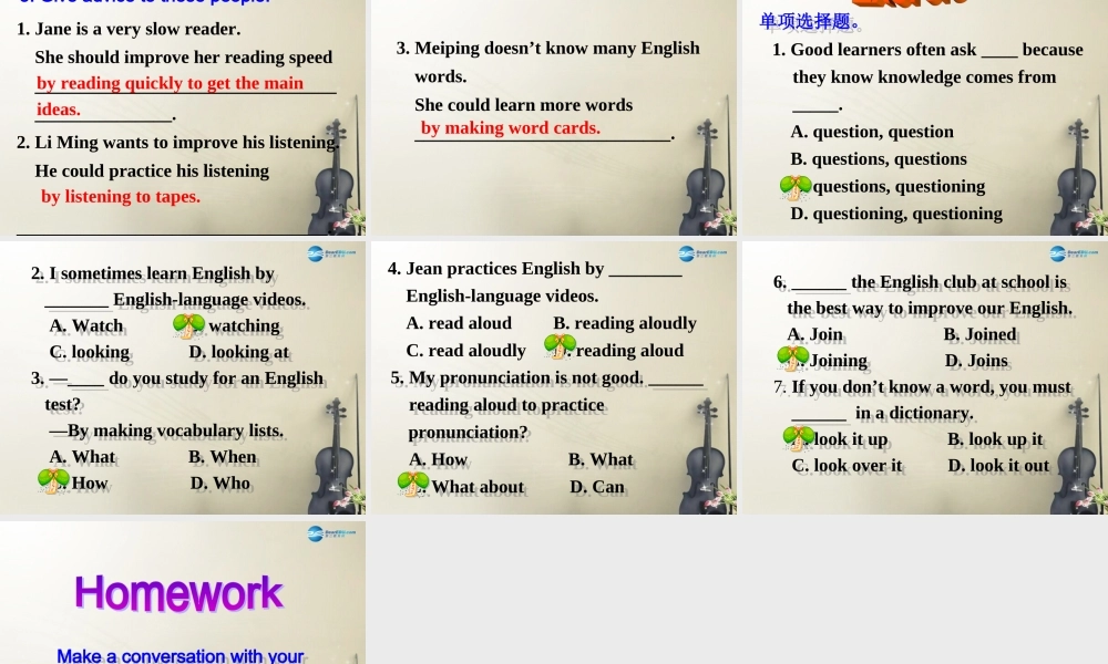 广西贵港市平南县上渡镇大成初级中学九年级英语全册 Unit 1 How can we become good learners Section B2课件 （新版）人教新目标版.ppt