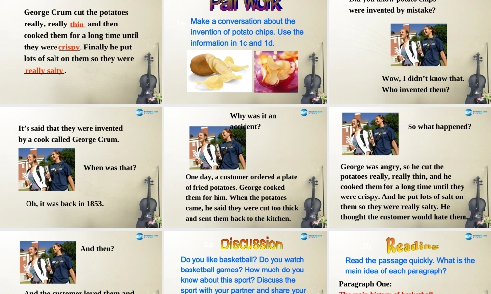 广西贵港市平南县上渡镇大成初级中学九年级英语全册 Unit 6 When was it invented？Section B1课件.ppt