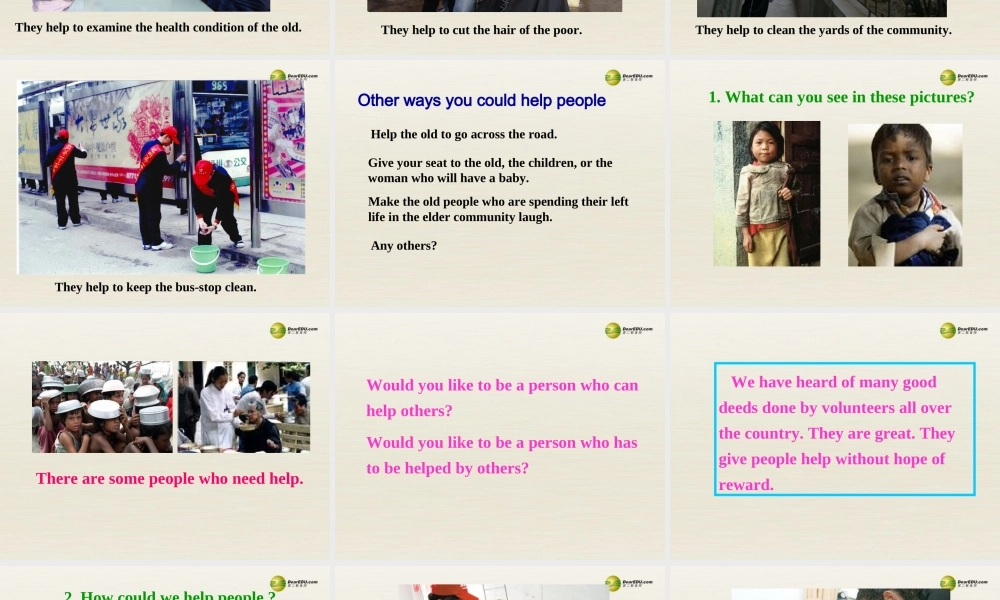 春季八年级英语下册 unit 2 I'll help to clean up the city park Section A（1a-2d）课件 .ppt