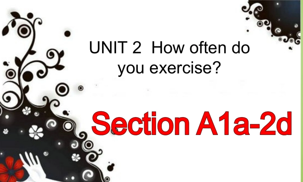 江西省上饶市铅山县私立瓢泉学校八年级英语上册 Unit 2 How often do you exercise课件.ppt