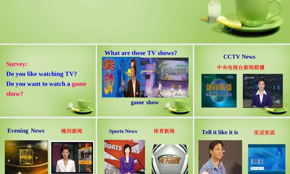 江西省上饶市铅山县私立瓢泉学校八年级英语上册 Unit 5 Do you want to watch a game show Section A 1课件.ppt