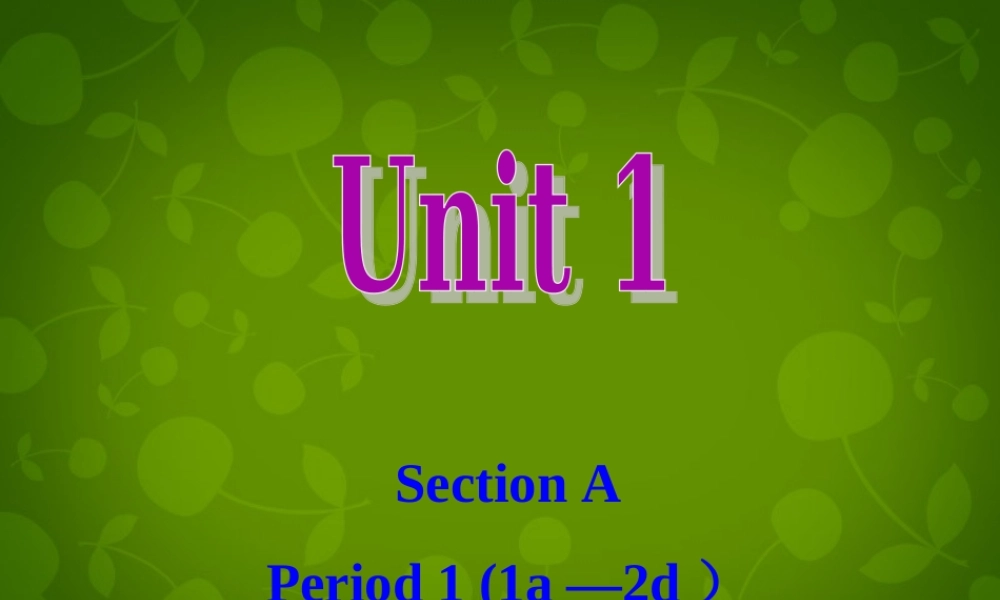 河北省东光县第二中学九年级英语全册 Unit 1 How can we become good learners Section A Period 1课件 （新版）人教新目标版.ppt