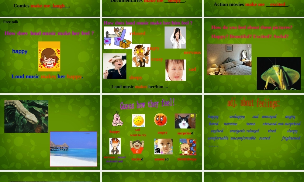 河北省东光县第二中学九年级英语全册 Unit 11 Sad movies make me cry Section A（1a-2c）课件.ppt