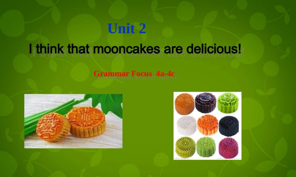 河北省东光县第二中学九年级英语全册 Unit 2 I think that mooncakes are delicious Section A 3课件 （新版）人教新目标版.ppt
