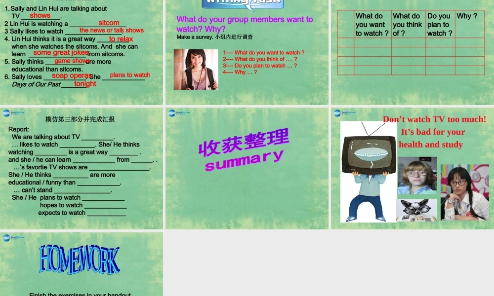 河北省廊坊市第十中学八年级英语上册 Unit 5 Do you want to watch a game show？Section A课件.ppt