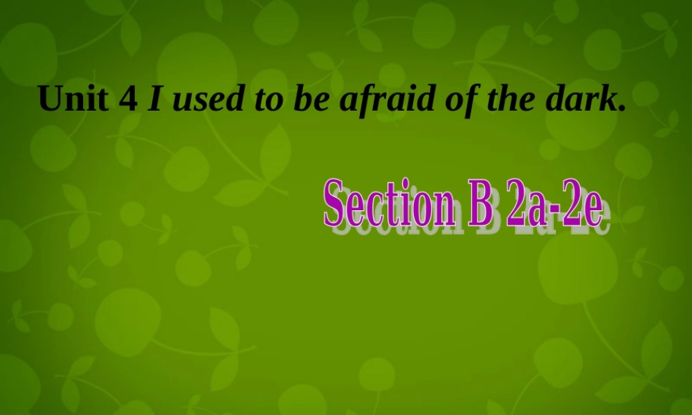 浙江省台州市三门县城关中学九年级英语全册 Unit 4 I used to be afraid of the dark Reading课件.ppt