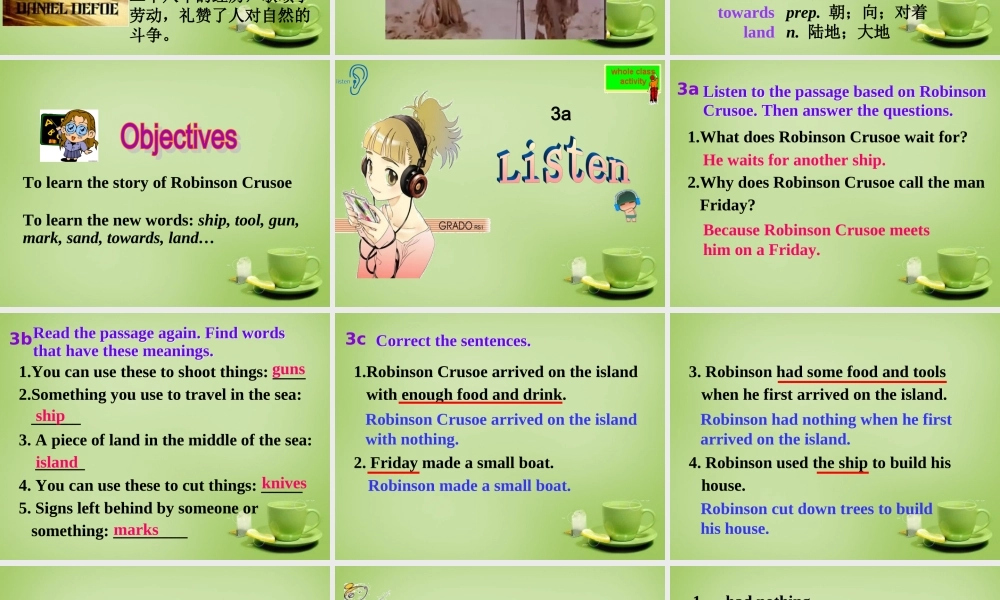 浙江省宁波市慈城中学八年级英语下册 Unit 8 Have you read Treasure Island yet Section课件 .ppt