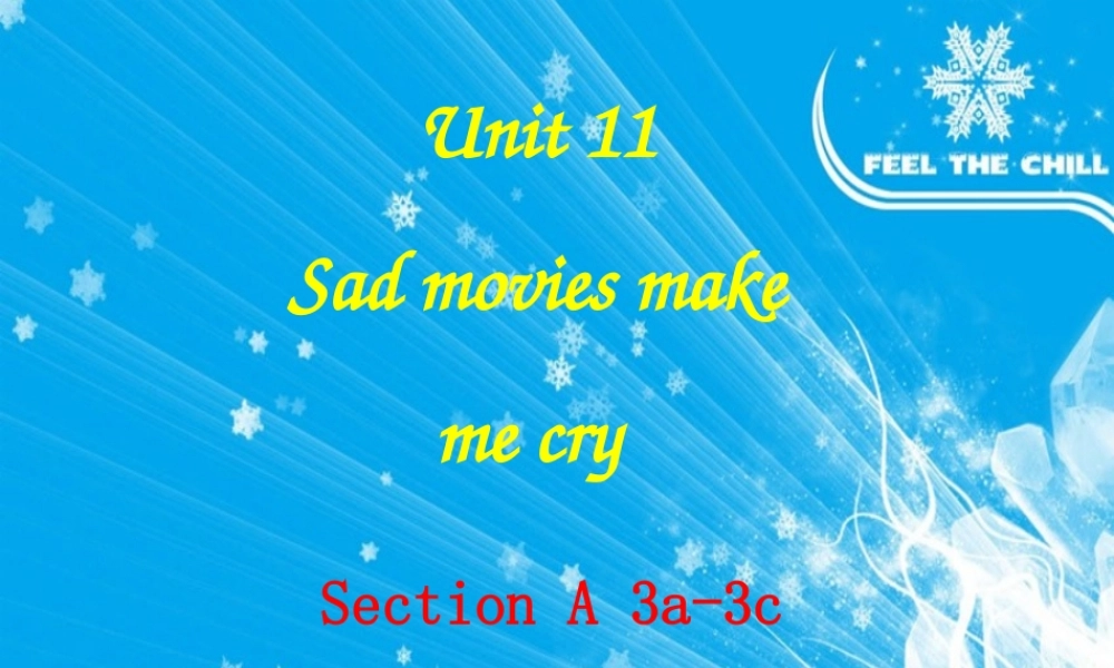 浙江省绍兴县杨汛桥镇中学九年级英语全册《Unit 11 Sad movies make me cry》（Section A 6）课件.ppt