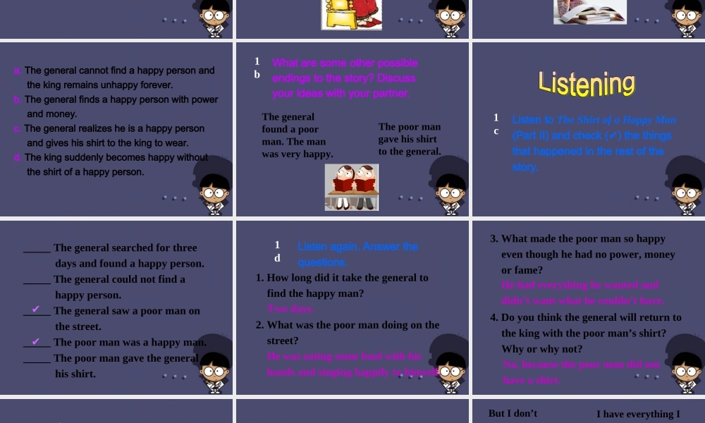 浙江省绍兴县杨汛桥镇中学九年级英语全册《Unit 11 Sad movies make me cry》（Section B 3）课件.ppt