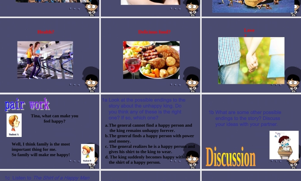 浙江省绍兴县杨汛桥镇中学九年级英语全册《Unit 11 Sad movies make me cry》（Section B 1）课件.ppt