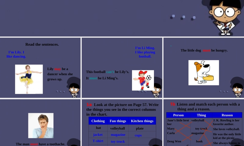 浙江省绍兴县杨汛桥镇中学九年级英语全册《Unit 8 It must belong to Carla》（Section A 1）课件.ppt