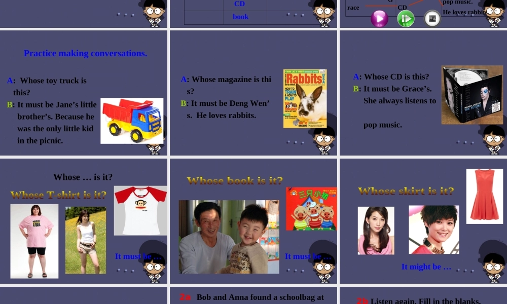 浙江省绍兴县杨汛桥镇中学九年级英语全册《Unit 8 It must belong to Carla》（Section A 1）课件.ppt