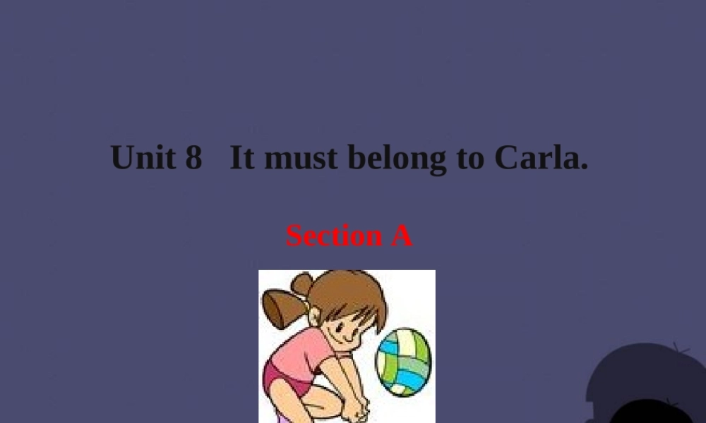 浙江省绍兴县杨汛桥镇中学九年级英语全册《Unit 8 It must belong to Carla》（Section A 7）课件.ppt
