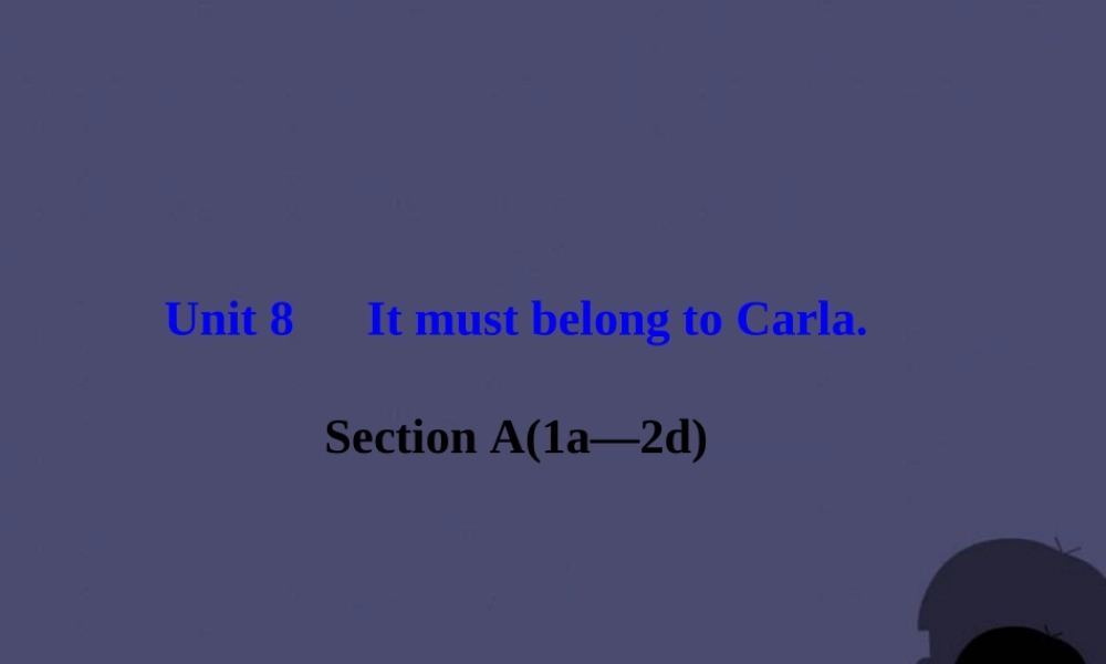 浙江省绍兴县杨汛桥镇中学九年级英语全册《Unit 8 It must belong to Carla》（Section A 9）课件.ppt