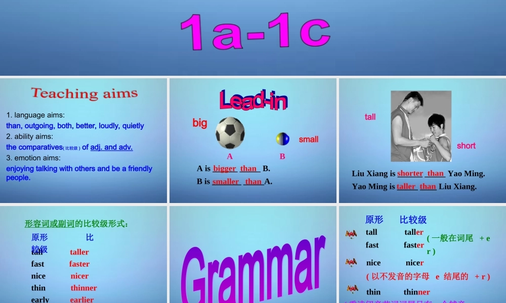 海南省华侨中学三亚学校八年级英语上册 Unit 3 I’m more outgoing than my sister课件1.ppt