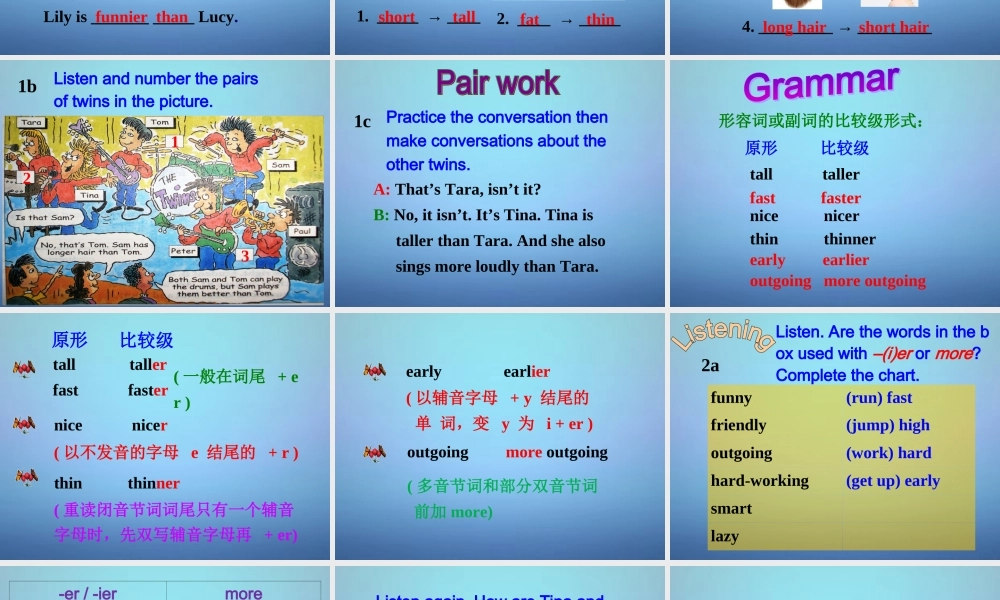 海南省华侨中学三亚学校八年级英语上册 Unit 3 I’m more outgoing than my sister课件2.ppt