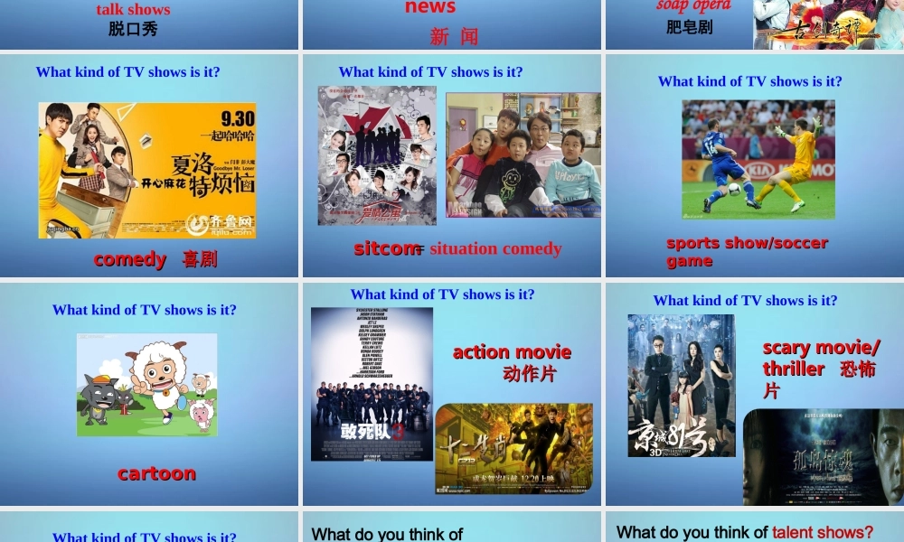 湖北省北大附中武汉为明实验学校八年级英语上册 Unit 5 Do you want to watch a game show Section A（1a-1c）课件.ppt