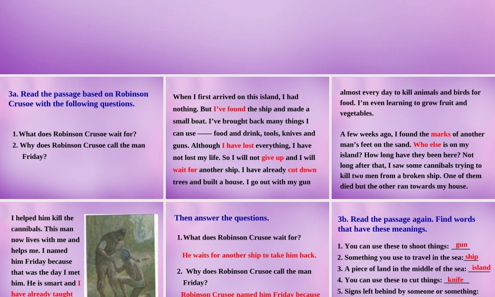 湖北省北大附中武汉为明实验学校八年级英语下册 Unit 8 Have you read Treasure Island yet小阅读课件 .ppt