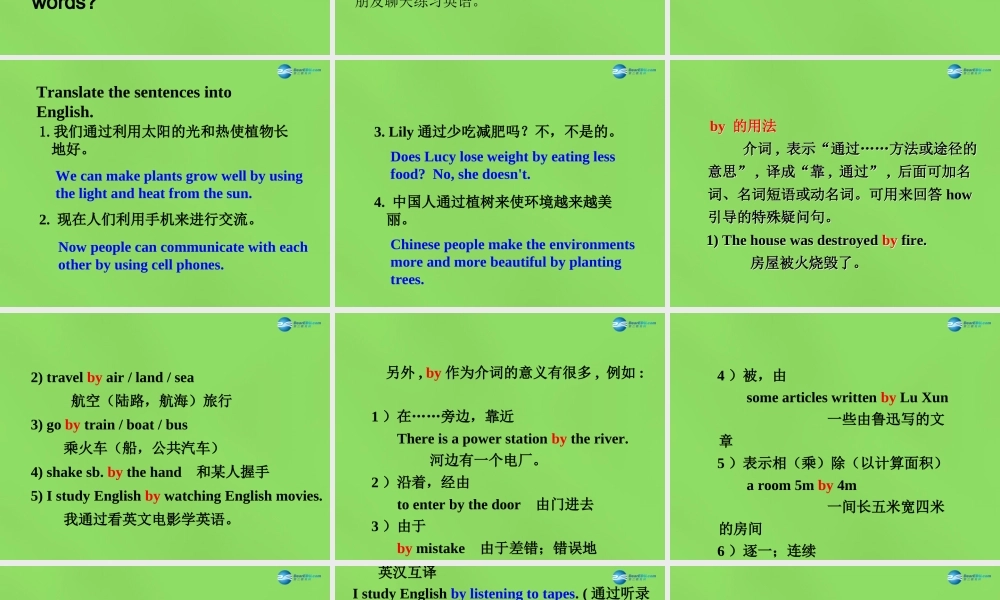 湖北省松滋市涴市镇初级中学九年级英语全册 Unit 1 How can we become good learners Sectoin B Selfcheck课件 （新版）人教新目标版.ppt