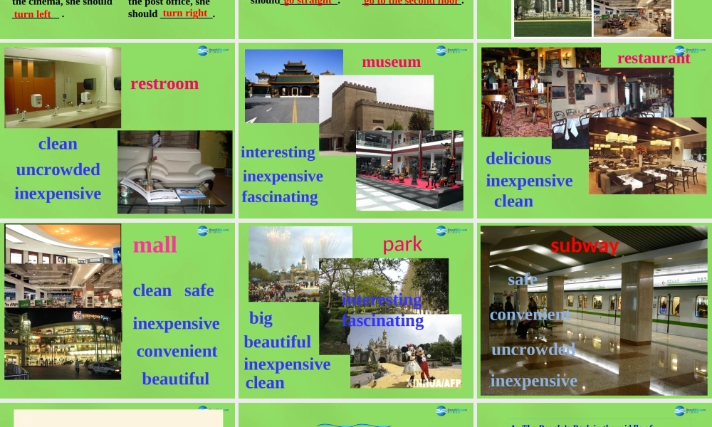 湖北省松滋市涴市镇初级中学九年级英语全册 Unit 3 Could you please tell me where the restrooms are？Section B1课件 （新版）人教新目标版.ppt