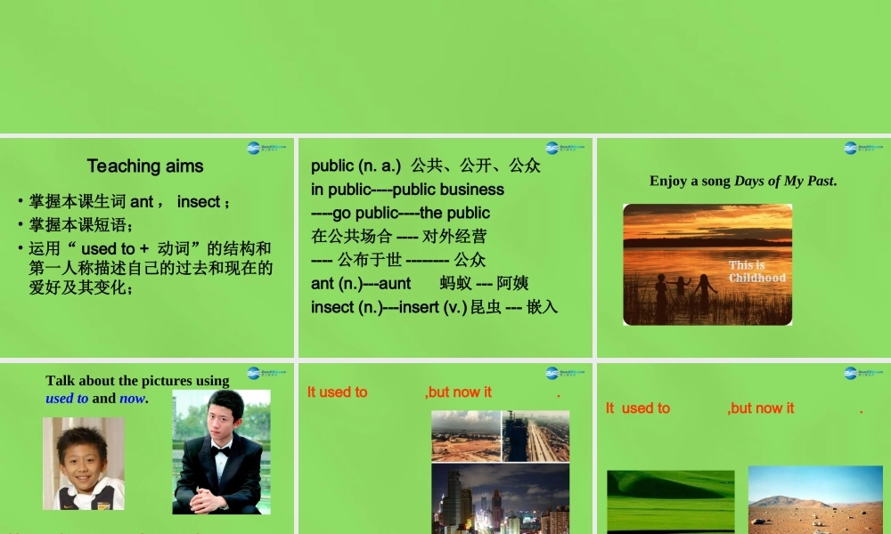 湖北省松滋市涴市镇初级中学九年级英语全册 Unit 4 I used to be afraid of the dark Period6课件.ppt