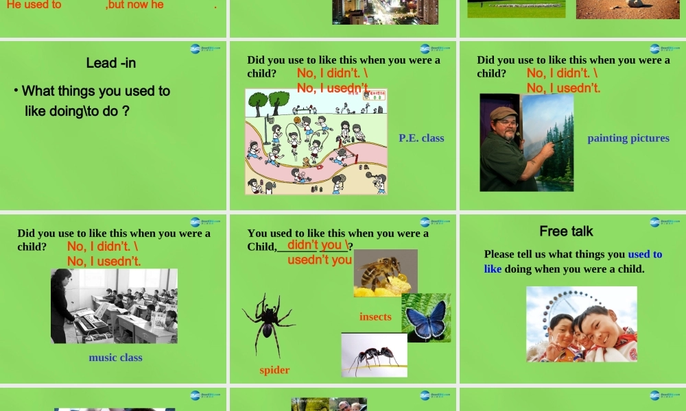 湖北省松滋市涴市镇初级中学九年级英语全册 Unit 4 I used to be afraid of the dark Period6课件.ppt