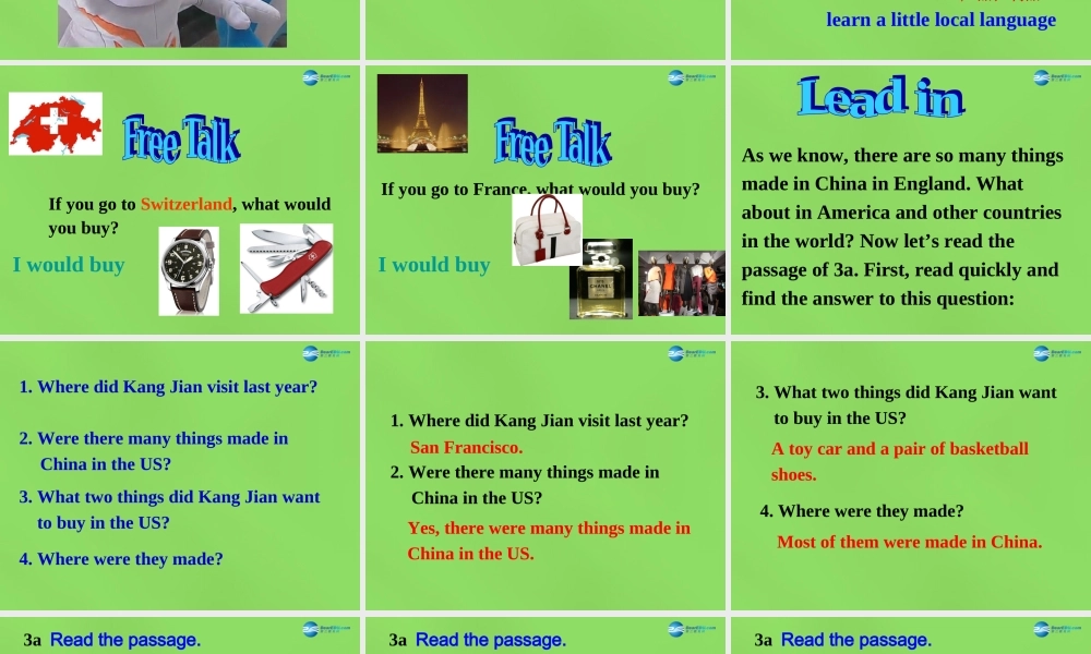 湖北省松滋市涴市镇初级中学九年级英语全册 Unit 5 What are the shirts made of？Section A(3a-3c)课件.ppt