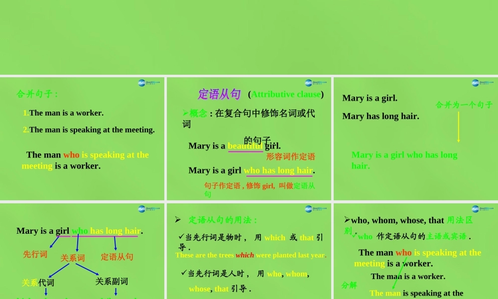 湖北省松滋市涴市镇初级中学九年级英语全册 Unit 9 I like music that I can dance to定语从句2课件.ppt