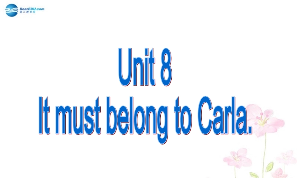 湖北省罗田县李婆墩中学九年级英语全册 Unit 8 It must belong to Carla Section A 2a-2d课件.ppt