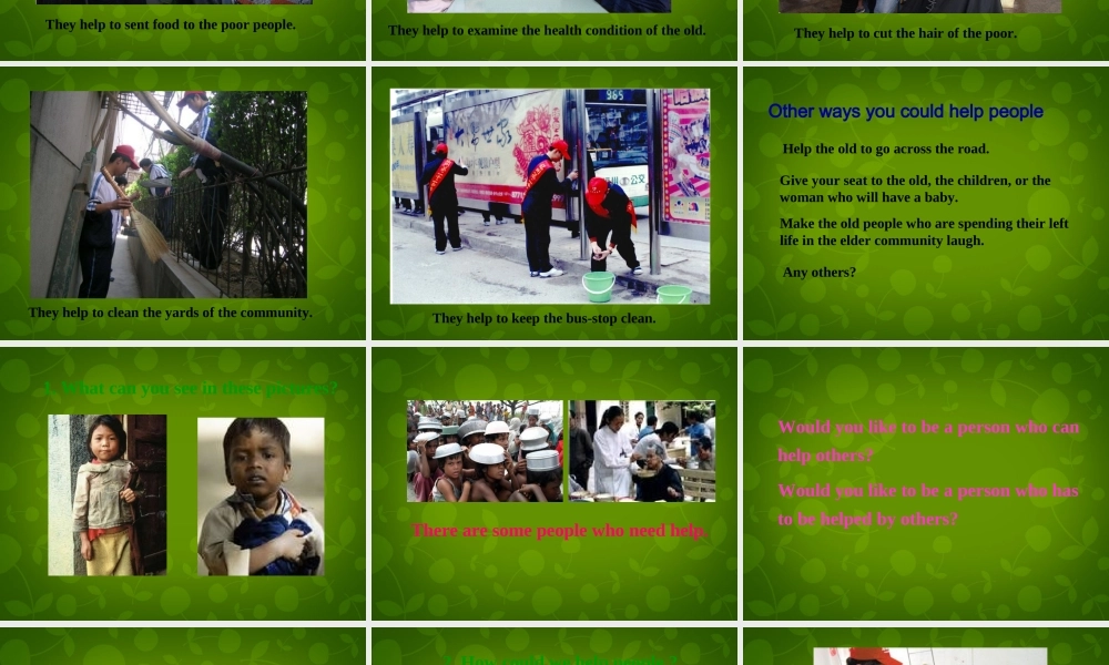 湖北省荆州市沙市第五中学八年级英语下册 Unit 2 I’ll help to clean up the city parks课件1 .ppt