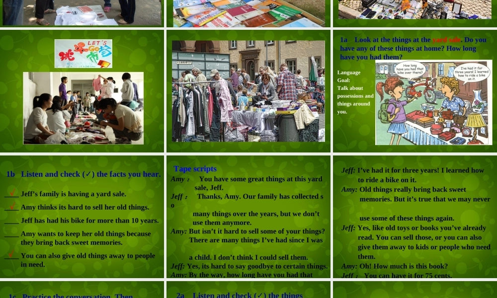 湖北省荆州市沙市第五中学八年级英语下册 Unit 10 I’ve had this bike for three years课件1 .ppt