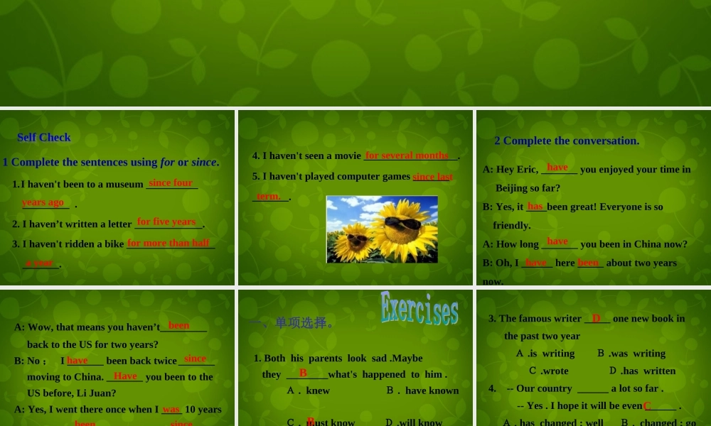 湖北省荆州市沙市第五中学八年级英语下册 Unit 10 I’ve had this bike for three years课件4 .ppt