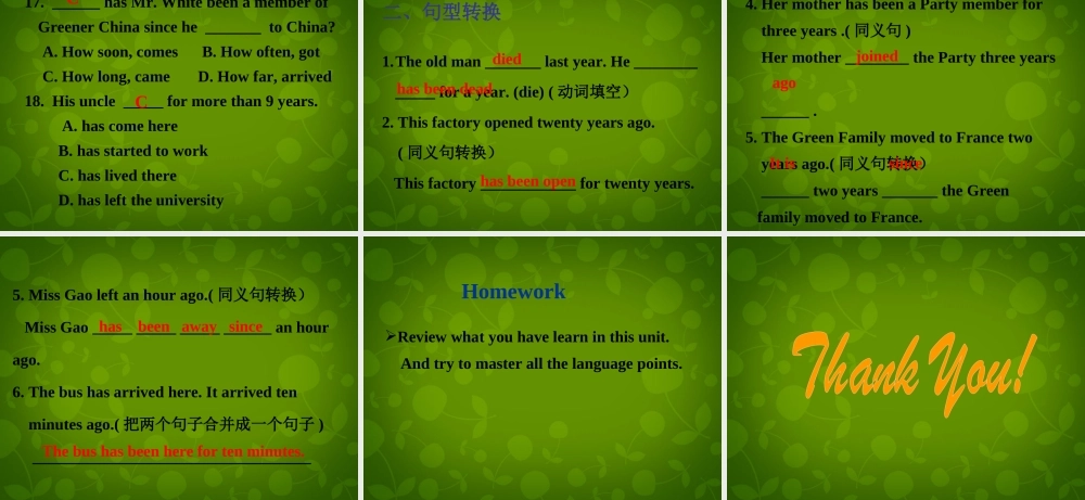 湖北省荆州市沙市第五中学八年级英语下册 Unit 10 I’ve had this bike for three years课件4 .ppt