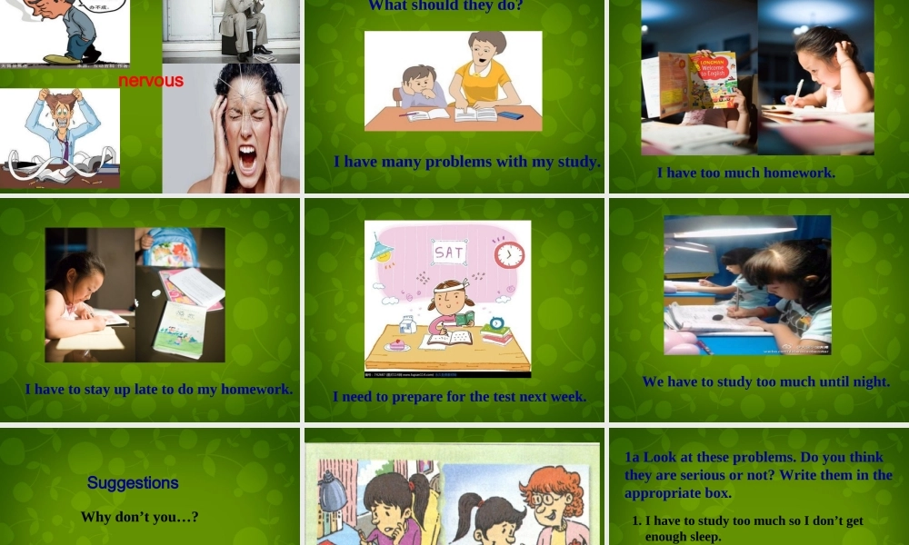 湖北省荆州市沙市第五中学八年级英语下册 Unit 4 Why don’t you talk to your parents课件1 .ppt