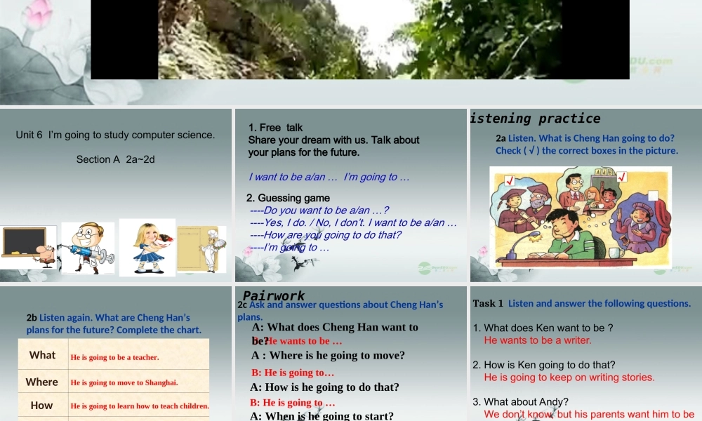 湖北省荆门市钟祥市兰台中学八年级英语上册 Unit 6 I’m going to study computer science课件1.ppt